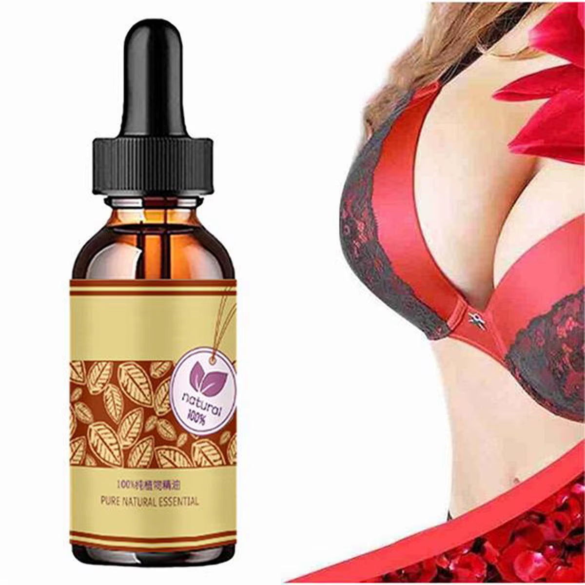 5ML/15ML/30ML/50ML 100% Natural Breast Plump Essential Oil Grow up Busty Breast Enlargement Breast Enlargement Massage Oil Cream